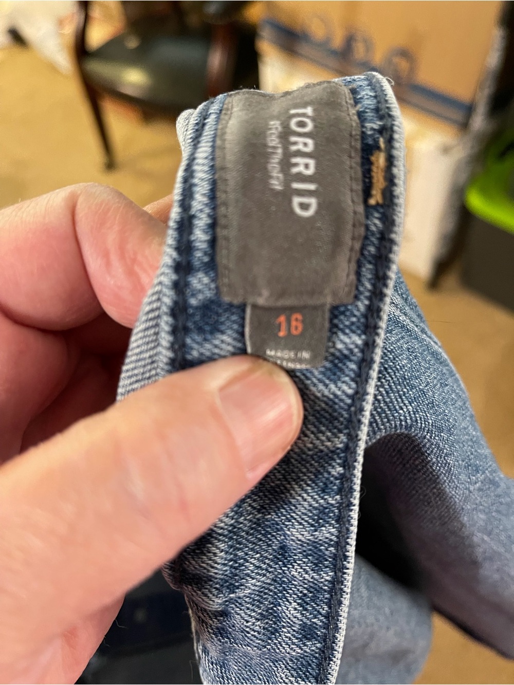 Torrid Denim in Light Blue Wash.Button Down Denim Skirt. NICE - Picture 5 of 6